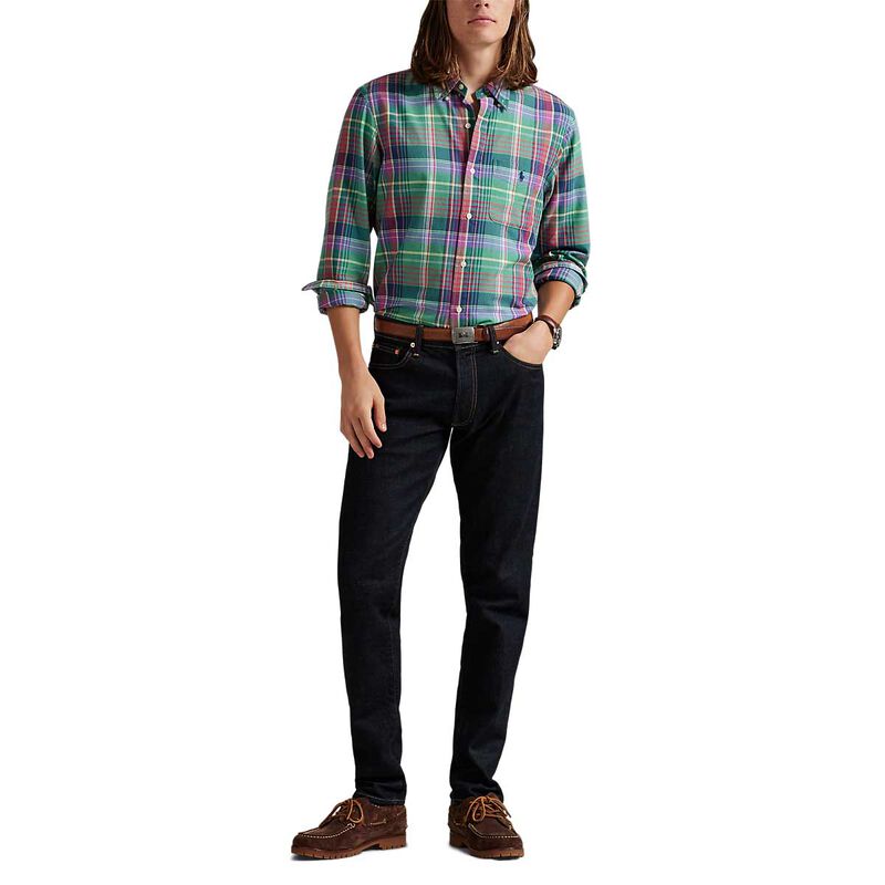 Polo Ralph Lauren Custom Fit Plaid Oxford Shirt image number 3